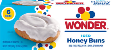 Wonder Iced Honey Buns - 12 OZ - Image 3