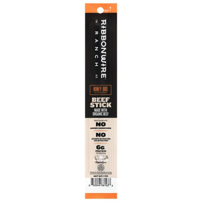 Ribbonwire Ranch Beef Stick Honey Bbq 1oz - 1 OZ - Image 2