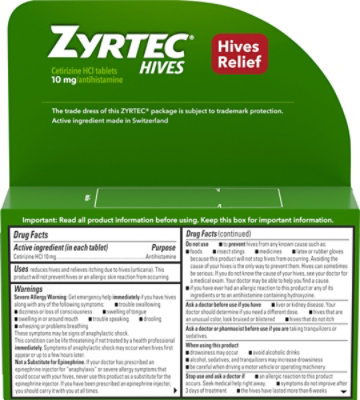 Zyrtec 10mg Hives Relief Tablets 30ct - 30 CT - Image 4