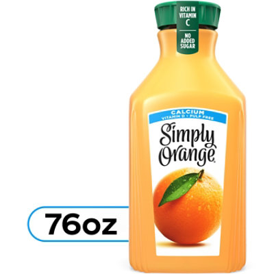 Simply Orange Juice Calcium Bottle, 76 Fl Oz - 76 FZ - Image 1