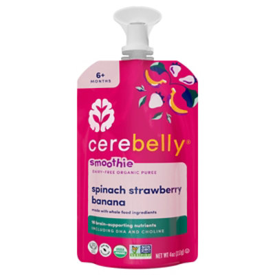 Pouch Organic Spinach Strawberry Smoothie - 4 OZ - Image 1