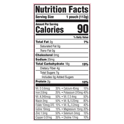 Pouch Organic Spinach Strawberry Smoothie - 4 OZ - Image 3