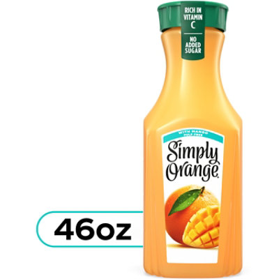 Simply 100% Orange Juice With Mango Juice Blend, 46 Fl Oz - 46 FZ - Image 1