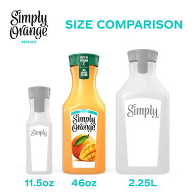Simply 100% Orange Juice With Mango Juice Blend, 46 Fl Oz - 46 FZ - Image 2