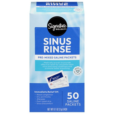 Signature Select Sinus Rinse Premixed Packets 50 Ct - 50 CT - Image 2