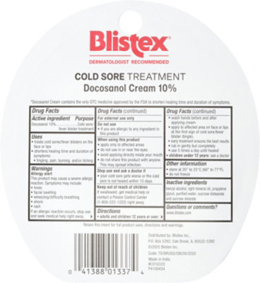 Blistex Cold Sore Treatment - .07 FZ - Image 4