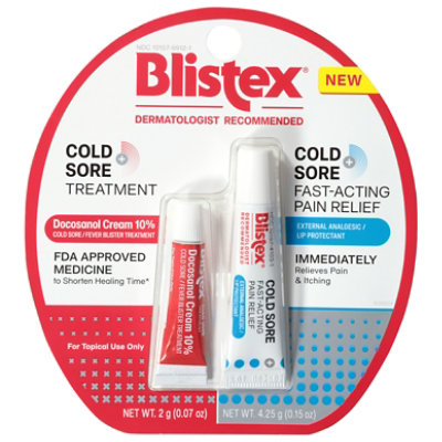 Cold Sore Fast Acting Pain Relief 1 Tube .15 Oz. & Cold Sore Treatment 1 Tube .07 Oz - 2 CT - Image 2