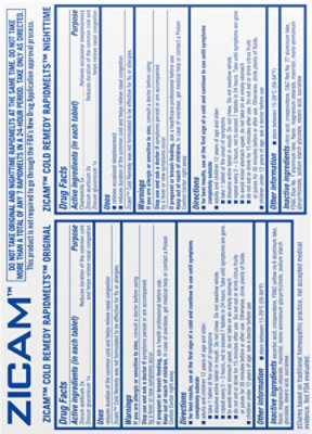 Zicam Cold Remedy Rapid Melts Original Plus Pm Ctrus Grape 25ct Clm - 25 CT - Image 4