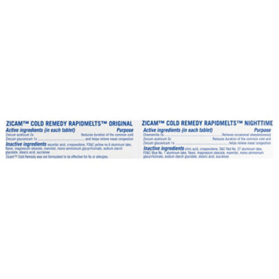 Zicam Cold Remedy Rapid Melts Original Plus Pm Ctrus Grape 25ct Clm - 25 CT - Image 3