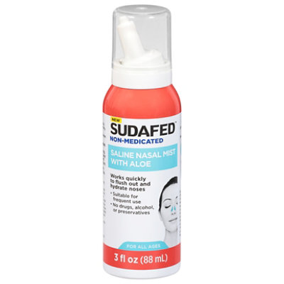Sudafed Soothing Saline Plus Aloe Nasal Mist 1fz - 3 FZ - Image 3