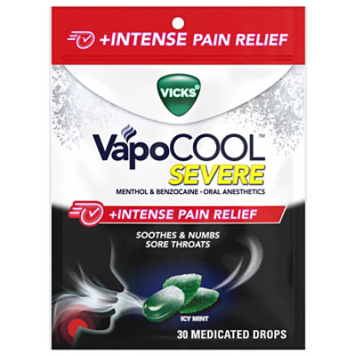 Vicks Vapocool Severe Medicated Confectionary Cough Wintergreen - 30 CT - Image 2