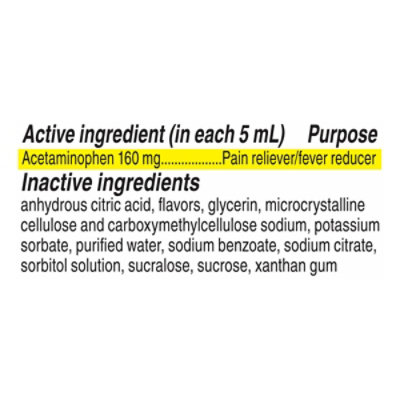 Children's Tylenol Dye Free Suspension Liquid Natural Apple Flavor 4fz - 4 FZ - Image 3