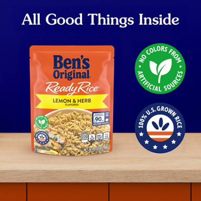 Bens Original Ready Rice Lemon And Herb - 8.466 OZ - Image 4