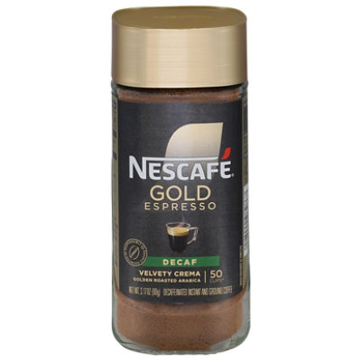 Nescafe Gold Decaf Espresso Instant Coffee 90gram Jar - 3.17 OZ - Image 1