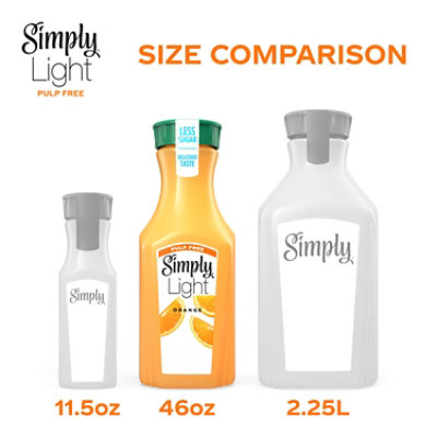 Simply Light Orange Pulp Free Bottle 46 Fl Oz - 46 FZ - Image 2