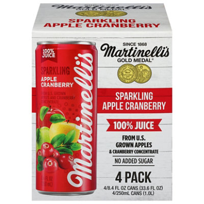 Martinelli's Sparkling Apple Cranberry - 4-8.4 FZ - Image 1