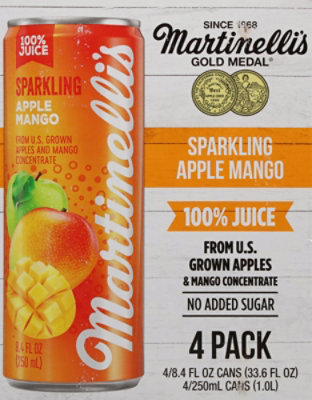 Martinelli's Sparkling Apple Mango - 4-8.4 FZ - Image 6