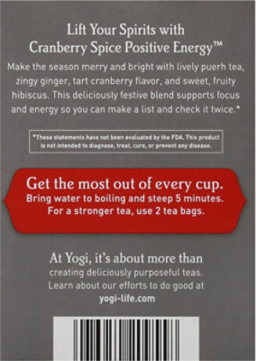 Yogi Teas Cranberry Spice Positive Energy - 16 CT - Image 4