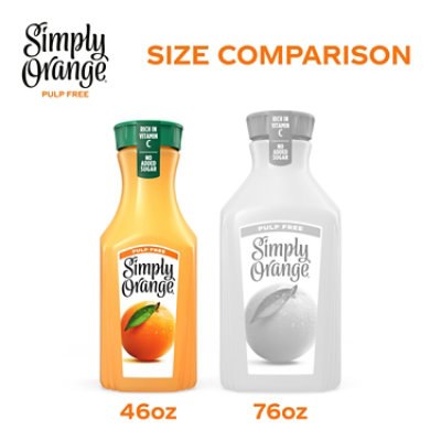 Simply Orange Pulp Free Juice Bottle, 46 Fl Oz - 46 FZ - Image 2