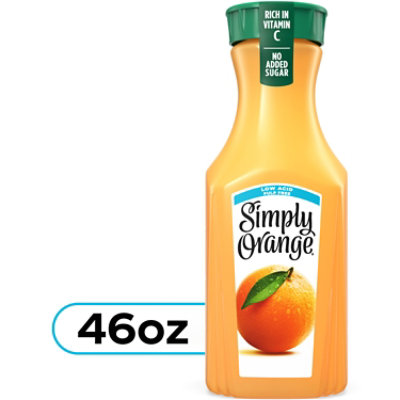 Simply Orange Low Acid Juice 100 Bottle, 46 Fl Oz - 46 FZ - Image 1