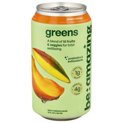 Be Amazing Greens Peach Mango 12fz - 12 FZ - Image 1