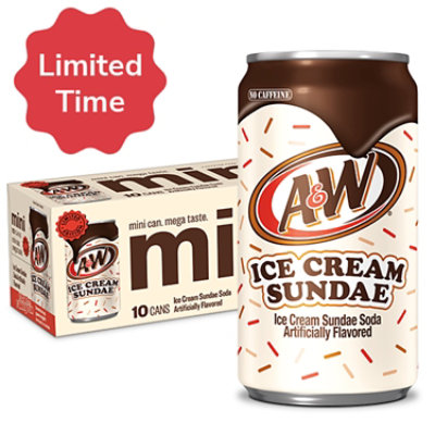 A&W Mini Ice Cream Sundae Soda - 10 - 7.5 Fl. Oz. - Image 1