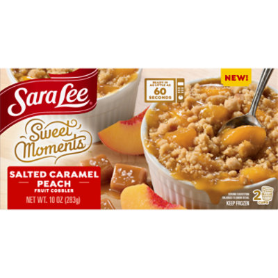Sara Lee Cobbler Cup Peach Caramel 2pc - 10 OZ