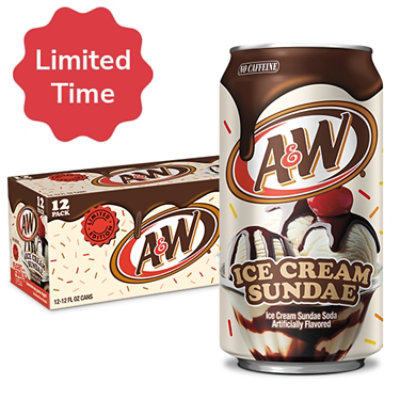 A&W Ice Cream Sundae Soda - 12 - 12 Fl. Oz. - Image 1