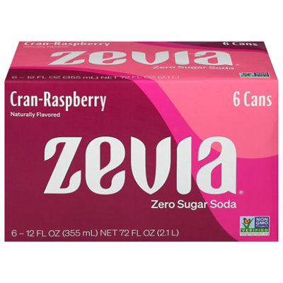 Zevia Cran Raspberry 6-12fz - 6-12 FZ - Image 1