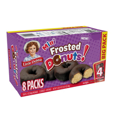 Little Debbie Big Pack Mini Frosted Donuts 8 Pack - 16.91 OZ - Image 1