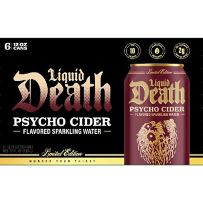 Liquid Death Psycho Cider 6-12fz - 6-12 FZ - Image 1
