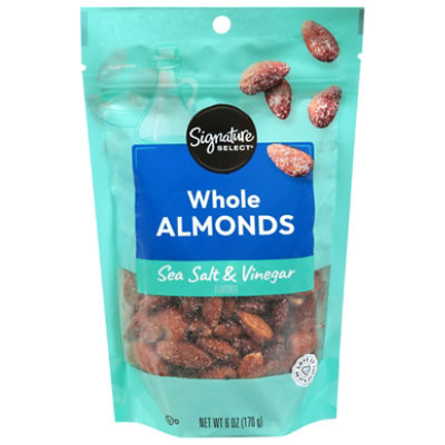 Signature Select Salt & Vinegar Whole Almonds 6 Oz - 6 OZ