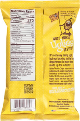 Uglies Cheddar & Sour Cream Kettle Chips - 2 OZ - Image 6