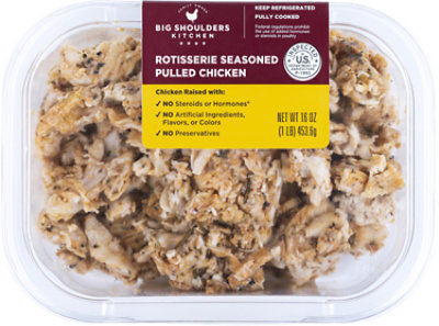 Big Shoulders Rotisserie Seasoned Pulled Chicken 16 Oz - 16 OZ - Image 1