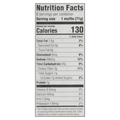 Open Nature English Muffins 100% Whole Wheat - 15 OZ - Image 3