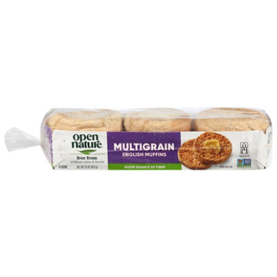 Open Nature English Muffins Multigrain - 15 OZ - Image 2