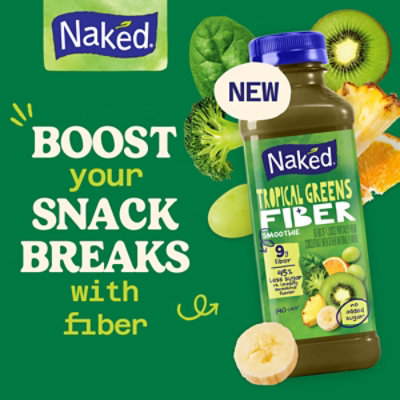 Naked Tropical Greens Fiber Smoothie Bottle - 15.2 Fl. Oz. - Image 2
