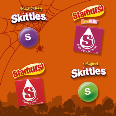 SKITTLES & STARBURST Fun Size Chewy Halloween Candy Variety Pack - 140 Count - Image 3