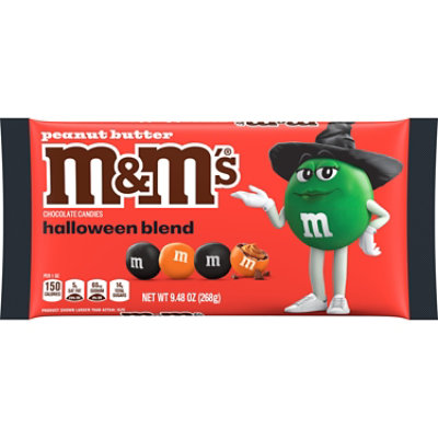 M&M'S Peanut Butter Halloween Blend Milk Chocolate Halloween Candy Bag - 9.48 Oz - Image 1