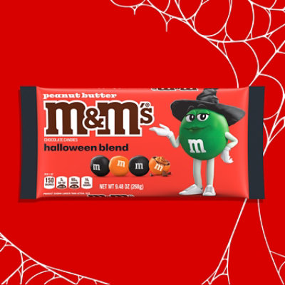 M&M'S Peanut Butter Halloween Blend Milk Chocolate Halloween Candy Bag - 9.48 Oz - Image 2