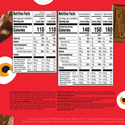 Butterfinger, CRUNCH, Baby Ruth, TIC TAC CHEWY! Halloween Candy Bars Bulk - Image 6