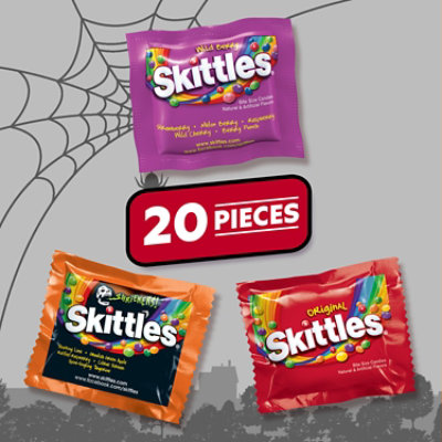 SKITTLES Original Wild Berry & Shriekers Chewy Candy Fun Size Halloween Candy - 20 Count - Image 2