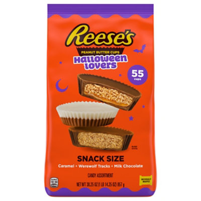 REESE'S Assorted Flavored Snack Size Peanut Butter Cups Halloween Candy Bag - 30.25 Oz - Image 2
