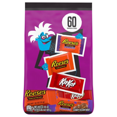KIT KAT and REESE'S Assorted Milk Chocolate Snack Size Halloween Candy Bag - 32.65 Oz - Image 2