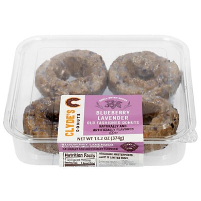 Clydes Donuts Blueberry Lavender Cake Donuts - 13.2 OZ - Image 1