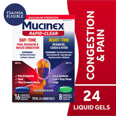 Mucinex Rapid Clear Pain Headache & Mucus - 24 CT - Image 1