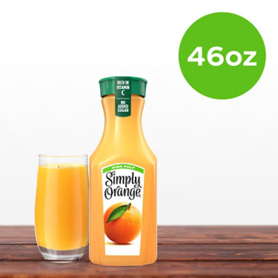 Simply Orange High Pulp Juice Bottle, 46 Fl Oz - 46 FZ - Image 5