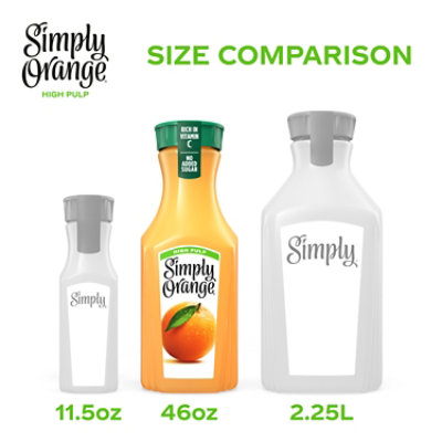 Simply Orange High Pulp Juice Bottle, 46 Fl Oz - 46 FZ - Image 2