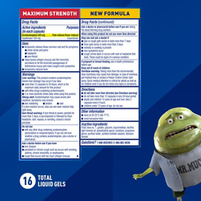 Mucinex Fast-Max Cold Flu & Sore Throat Liquid Gels - 16 CT - Image 3