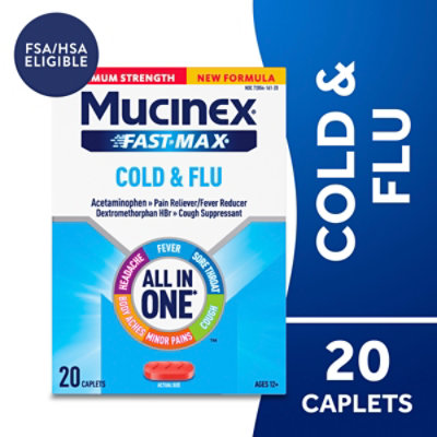 Mucinex Maximum Strength Fast-Max Caps Cold & Flu- 20 Count - Image 1